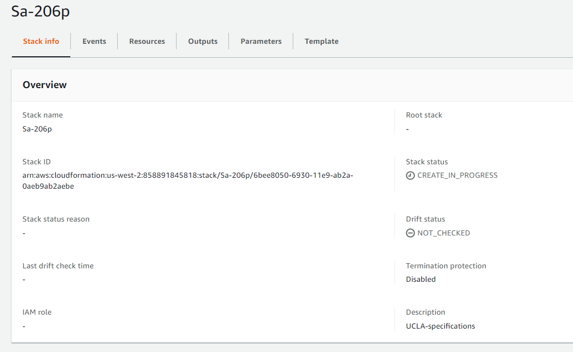 console cloudformation stack