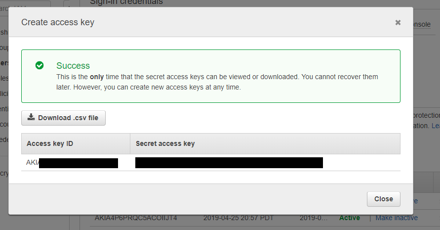 create access key